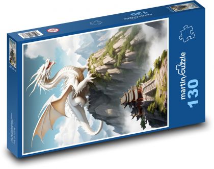 Smok - Puzzle 130 elementów, rozmiar 28,7x20 cm