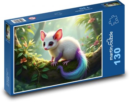 Buntes Wiesel - Puzzle - 130 Teile