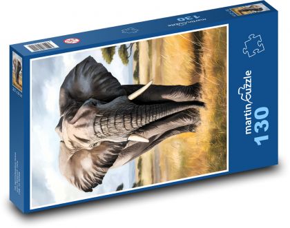 Slon - puzzle 130 dílků