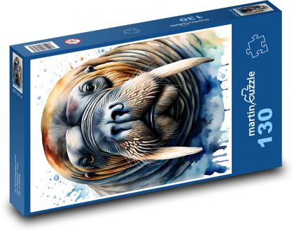 Mrož - Puzzle 130 dielikov, rozmer 28,7x20 cm 