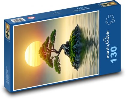 Bonsai - strom - Puzzle 130 dílků, rozměr 28,7x20 cm
