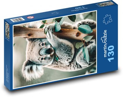 Koala na strome - Puzzle 130 dielikov, rozmer 28,7x20 cm 