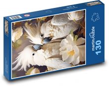 Papagáje kakadu Puzzle 130 dielikov - 28,7 x 20 cm 