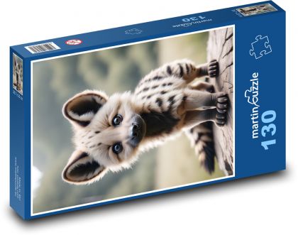 Hiena - pisklę - Puzzle 130 elementów, rozmiar 28,7x20 cm