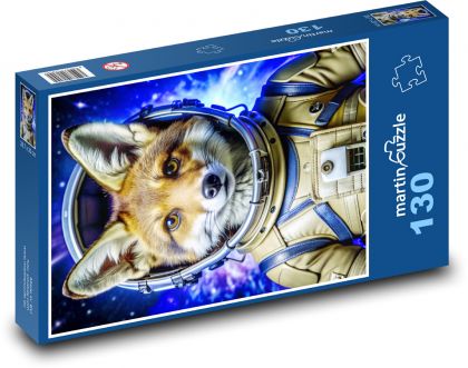 Liška astronaut - Puzzle 130 dílků, rozměr 28,7x20 cm
