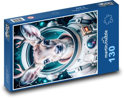 Jelen astronaut - Puzzle 130 dílků, rozměr 28,7x20 cm