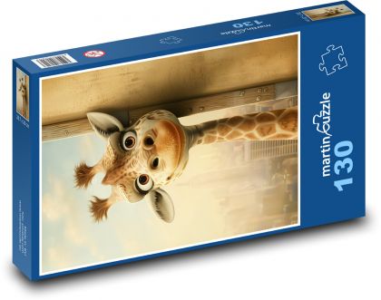 Giraffe am Wolkenkratzer - Puzzle - 130 Teile