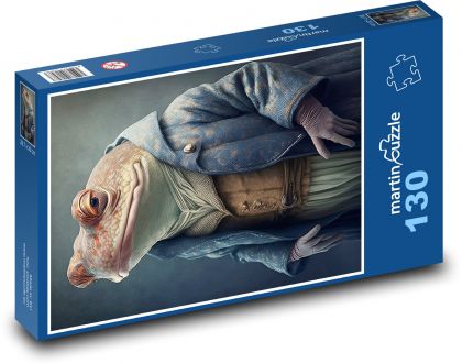 Žába v plášti - puzzle 130 dílků
