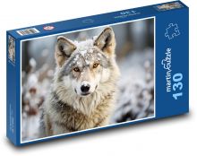 Schneewolf Puzzle 130 Teile - 28,7x20 cm