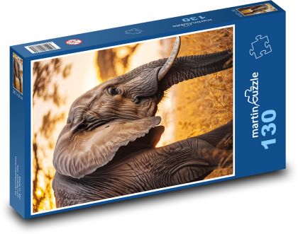 Slon - Puzzle 130 dielikov, rozmer 28,7x20 cm 