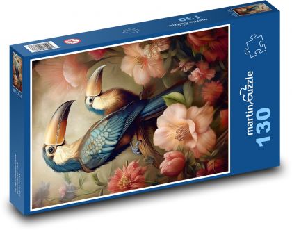 Tukany - Puzzle 130 dielikov, rozmer 28,7x20 cm 