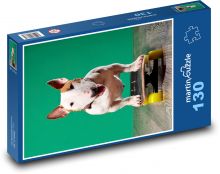 Pes na skateboardu Puzzle 130 - 28,7x20 cm