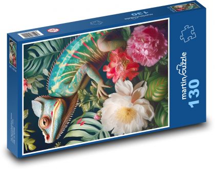 Chamäleon - Reptil - Puzzle - 130 Teile