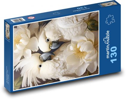 Papagáj kakadu - Puzzle 130 dielikov, rozmer 28,7x20 cm 