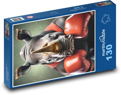 Fantasy Rhino - Puzzle 130 dielikov, rozmer 28,7x20 cm 