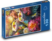Farebné jašterice Puzzle 130 dielikov - 28,7 x 20 cm 