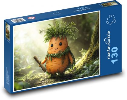 Marchewka fantazyjna - Puzzle 130 elementów, rozmiar 28,7x20 cm
