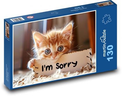 Kotě - omluva - puzzle 130 dílků