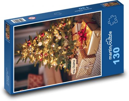 Weihnachtsbaum und Geschenke - Puzzle - 130 Teile