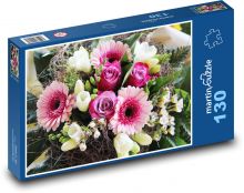 Bukiet urodzinowy Puzzle 130 elementów - 28,7x20 cm