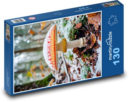 Toadstool in winter - Puzzle 130 pieces, size 28.7x20 cm 