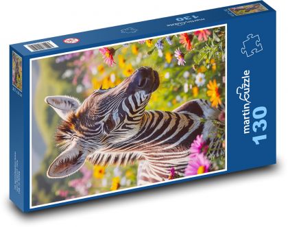 Zebra - Puzzle 130 elementów, rozmiar 28,7x20 cm