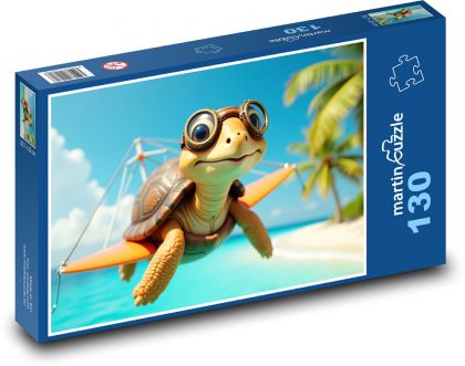 Żółw morski - Puzzle 130 elementów, rozmiar 28,7x20 cm