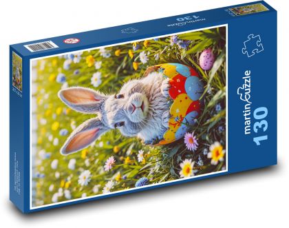 Veľkonočný zajačik - Puzzle 130 dielikov, rozmer 28,7x20 cm 