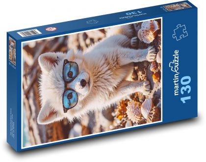 Líška v okuliaroch - Puzzle 130 dielikov, rozmer 28,7x20 cm 