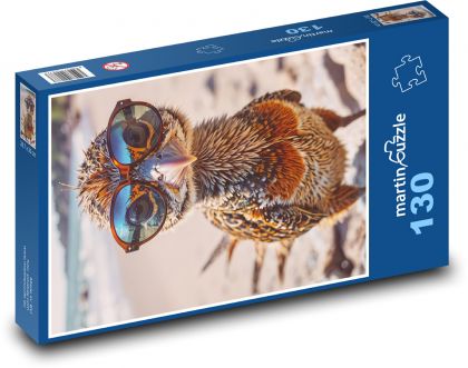 Vogel in Brille - Puzzle - 130 Teile