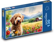 Pes na vidieku Puzzle 130 dielikov - 28,7 x 20 cm 