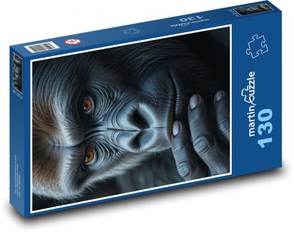 Tvár gorily - Puzzle 130 dielikov, rozmer 28,7x20 cm 