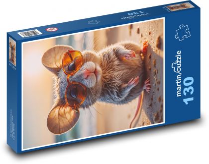 Myš v brýlích - puzzle 130 dílků