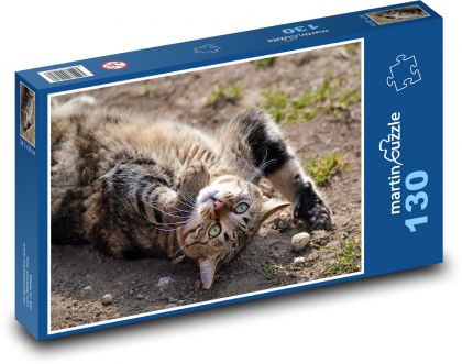 Cat - Puzzle 130 pieces, size 28.7x20 cm 