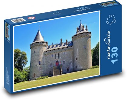 Francja - zamek Combourg - Puzzle 130 elementów, rozmiar 28,7x20 cm