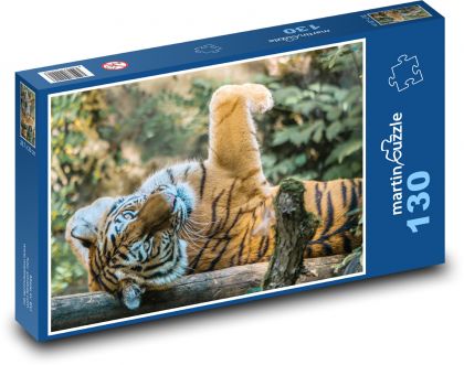 Tygrys - Puzzle 130 elementów, rozmiar 28,7x20 cm
