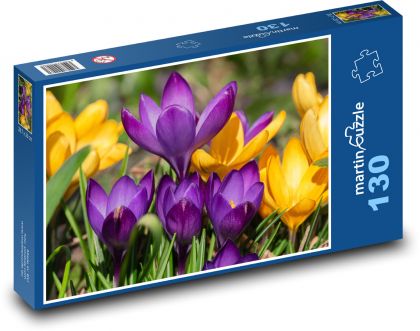 Krokusy - Puzzle 130 dielikov, rozmer 28,7x20 cm 