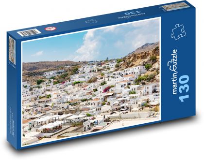 Lindos - Grécko - Puzzle 130 dielikov, rozmer 28,7x20 cm 