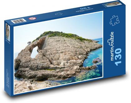 Zatoka - skały - Puzzle 130 elementów, rozmiar 28,7x20 cm