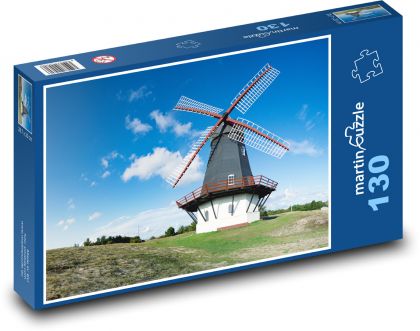 Mlyn na obilie - Dánsko - Puzzle 130 dielikov, rozmer 28,7x20 cm 
