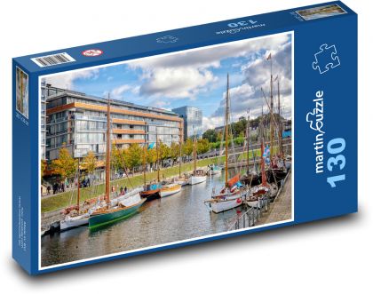 Kilonia - łódź - Puzzle 130 elementów, rozmiar 28,7x20 cm