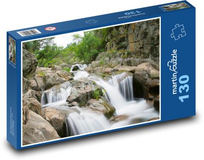 Vodopád v lese - puzzle 130 dílků