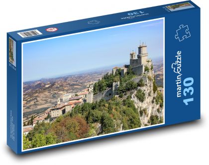 San Maríno - veže - Puzzle 130 dielikov, rozmer 28,7x20 cm 