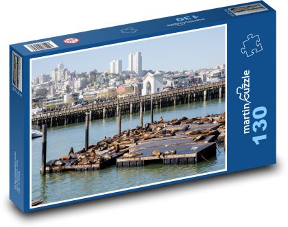 San Francisco - Kalifornia - Puzzle 130 elementów, rozmiar 28,7x20 cm