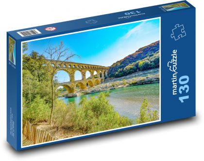 France - Pont du gard - Puzzle 130 pieces, size 28.7x20 cm 