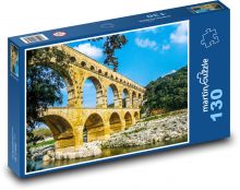 Most - Pont du Gard Puzzle 130 elementów - 28,7x20 cm