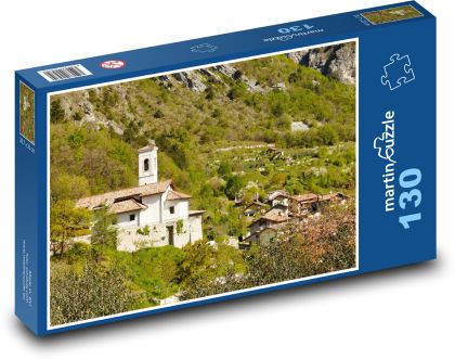 Pregasina - kostol, Taliansko - Puzzle 130 dielikov, rozmer 28,7x20 cm 