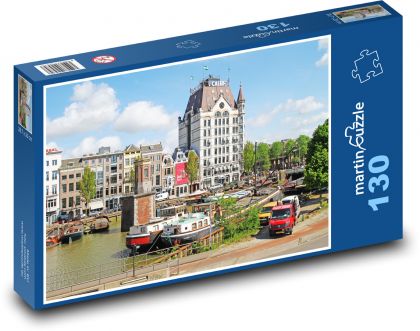 Rotterdam - rzeka - Puzzle 130 elementów, rozmiar 28,7x20 cm