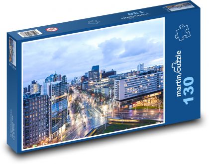Rotterdam at night - Puzzle 130 pieces, size 28.7x20 cm 