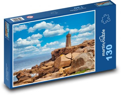 Maják - Francúzsko, Bretónsko - Puzzle 130 dielikov, rozmer 28,7x20 cm 